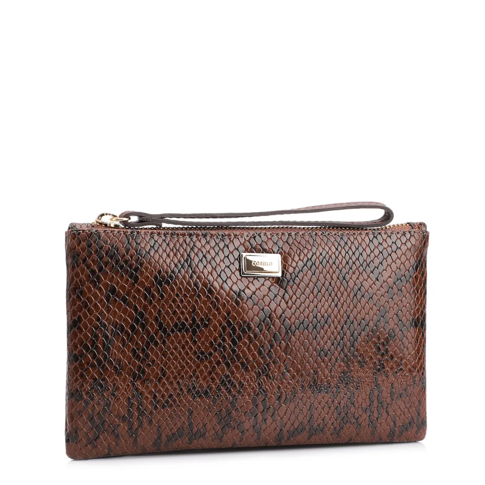Bolsa Pequena Alt Python Marrom /Couro Marrom - imagem 2