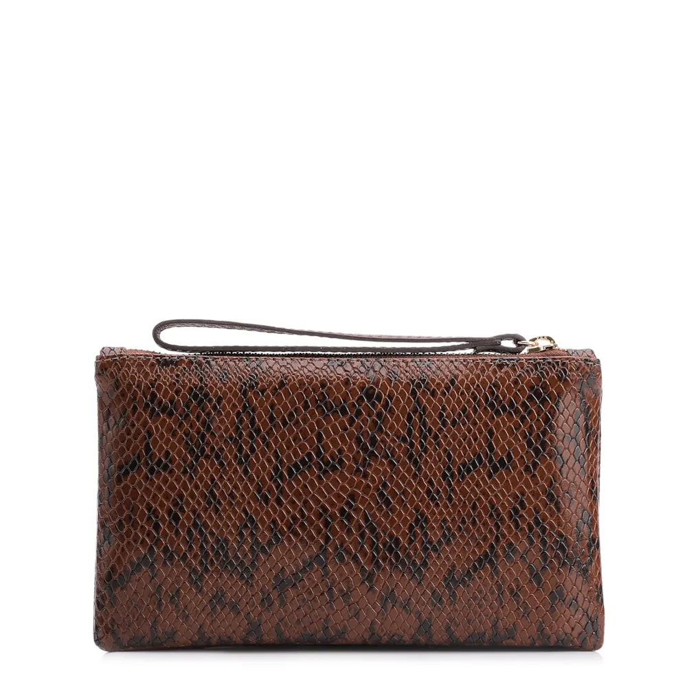 Bolsa Pequena Alt Python Marrom /Couro Marrom - imagem 3