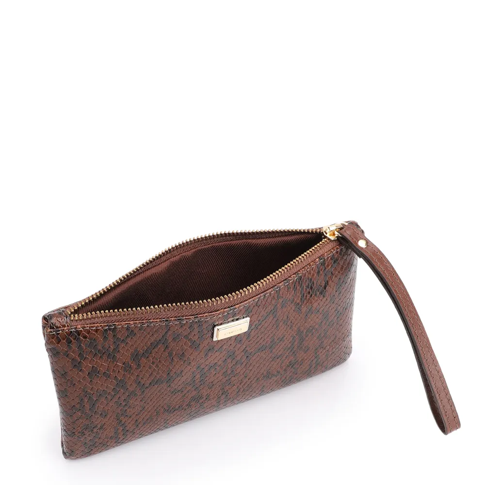 Bolsa Pequena Alt Python Marrom /Couro Marrom - imagem 4