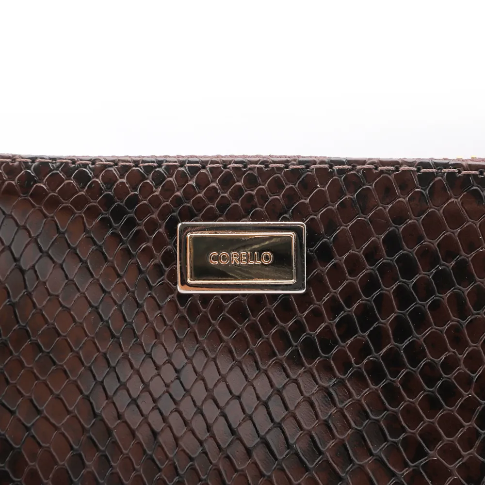 Bolsa Pequena Alt Python Marrom Escuro /Couro Marrom Escuro - imagem 5