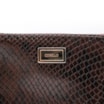 Bolsa Pequena Alt Python Marrom Escuro /Couro Marrom Escuro - imagem 5