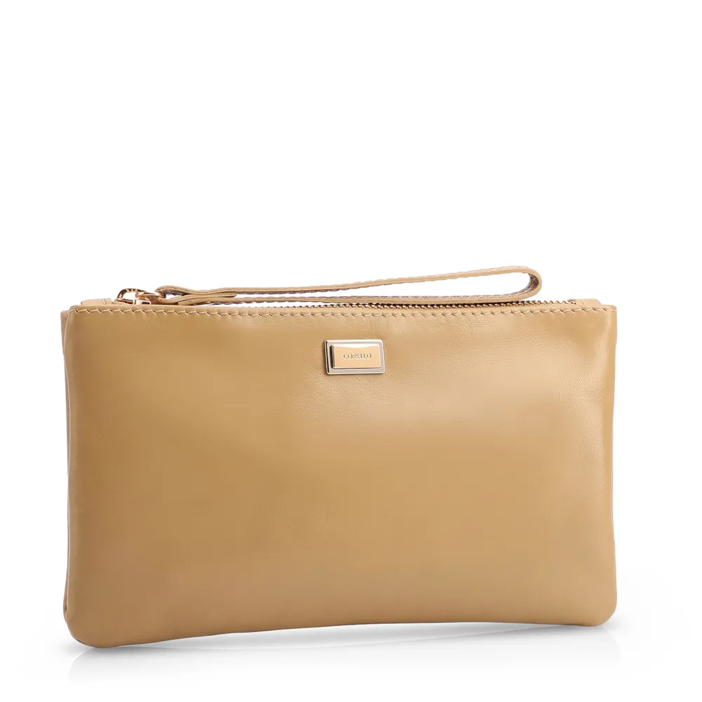 Bolsa Pequena Bege Couro Tag - imagem 2