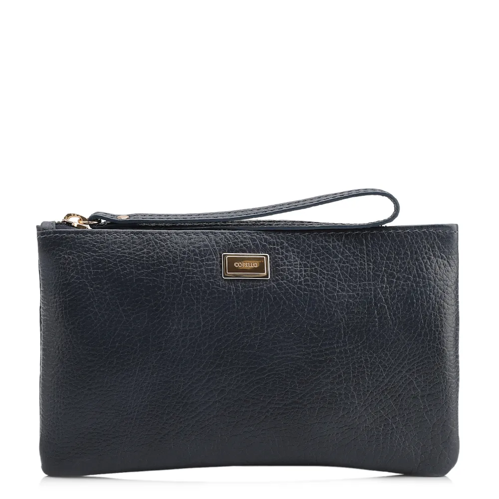 Bolsa Pequena Couro Antique Azul