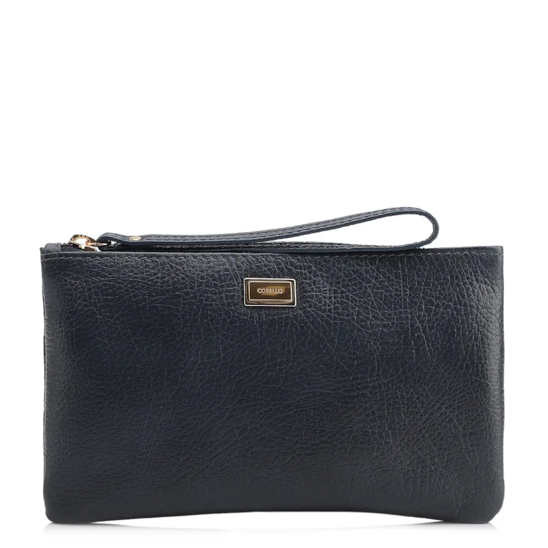 Bolsa Pequena Couro Antique Azul