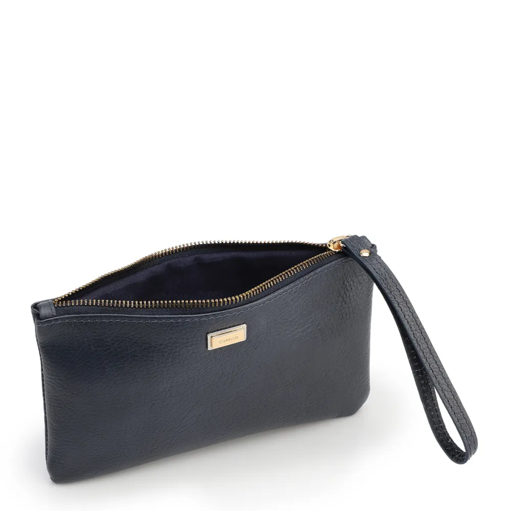Bolsa Pequena Couro Antique Azul - imagem 4