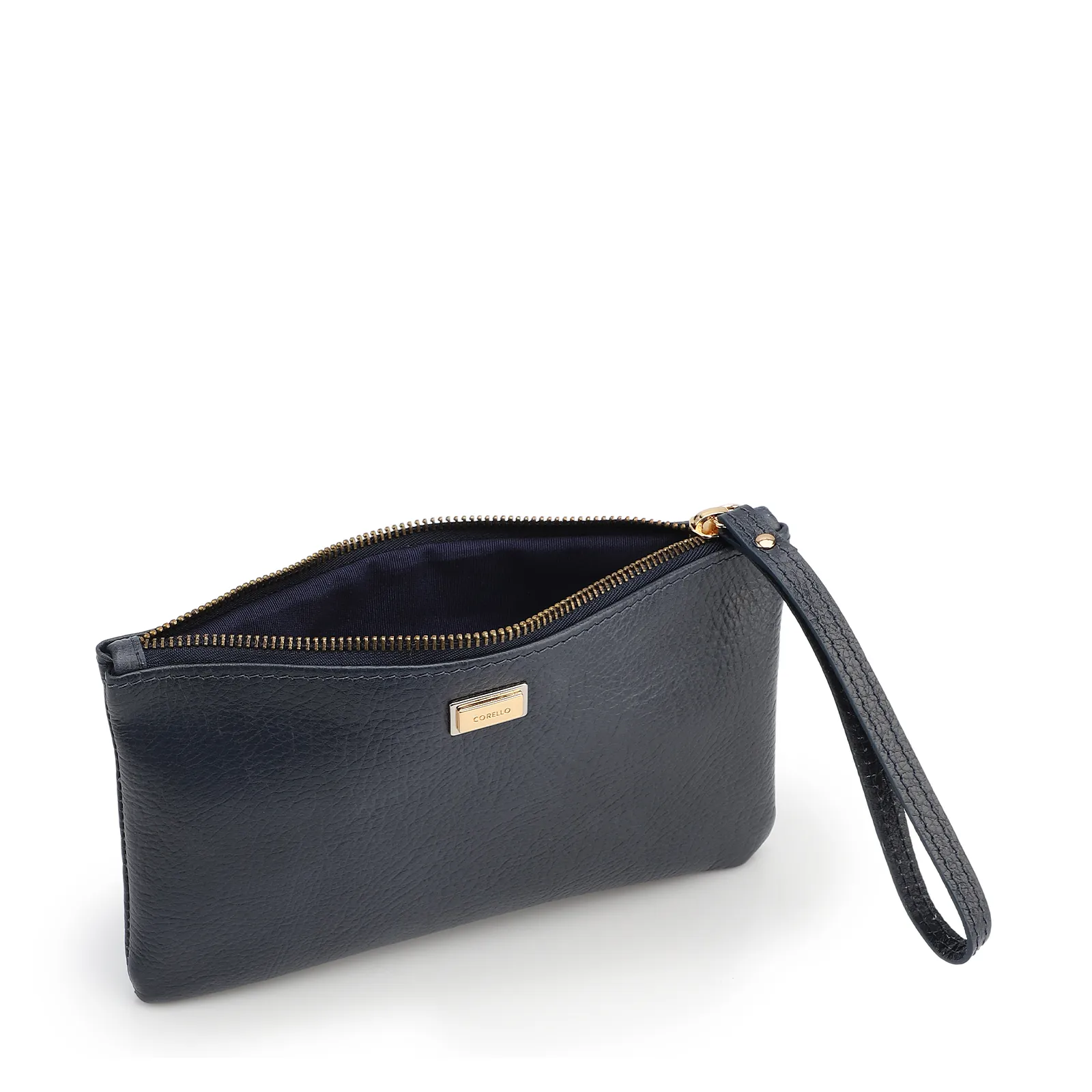 Bolsa Pequena Couro Antique Azul