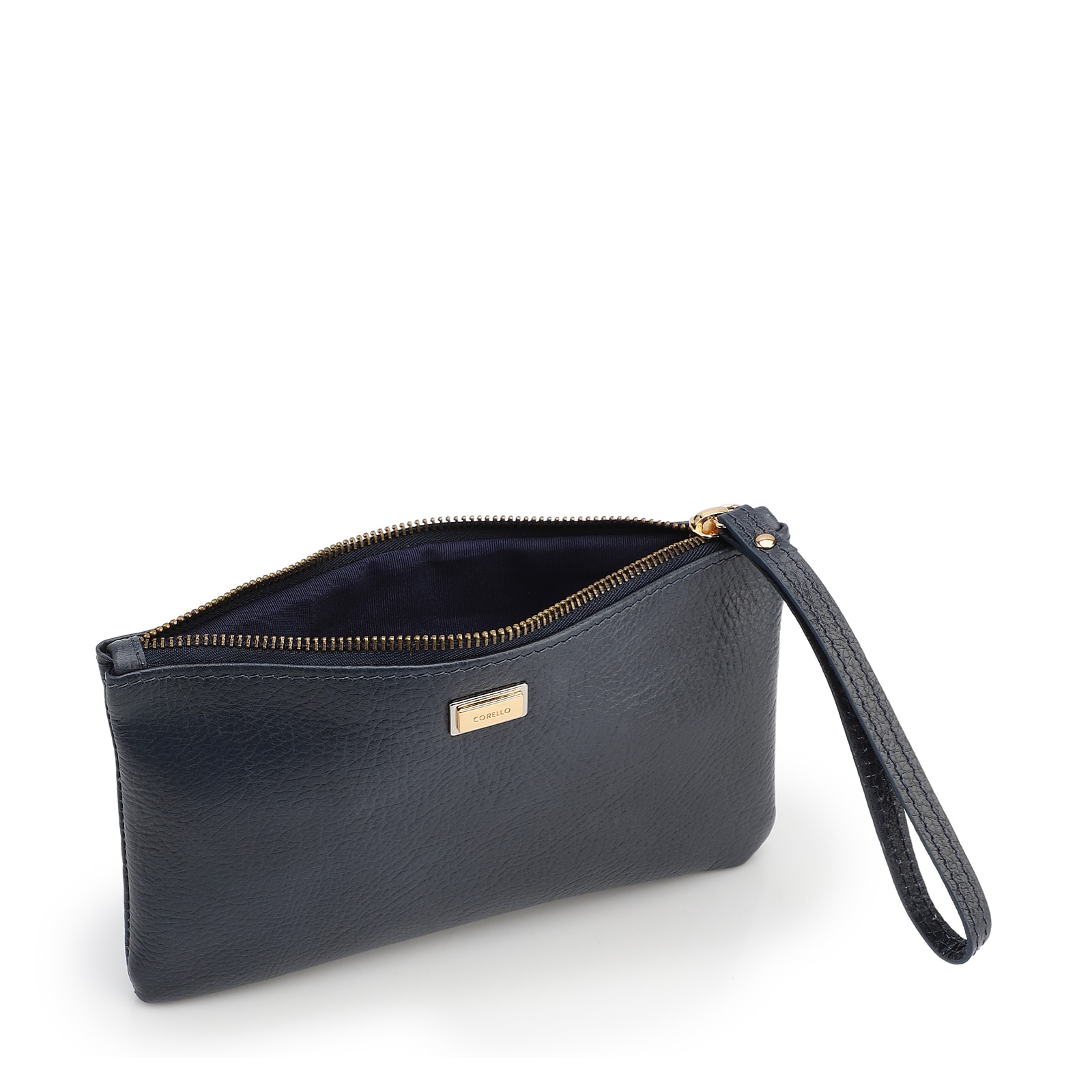 Bolsa Pequena Couro Antique Azul