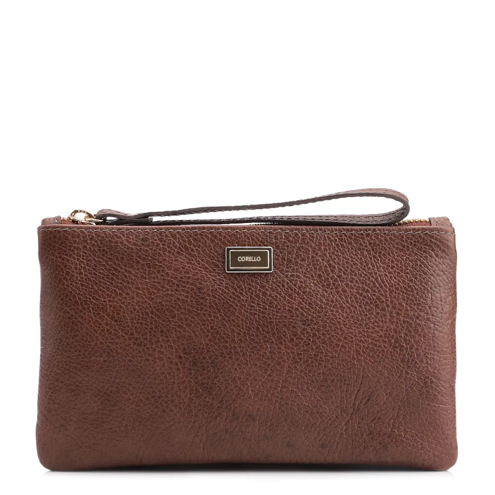 Bolsa Pequena Couro Antique Marrom