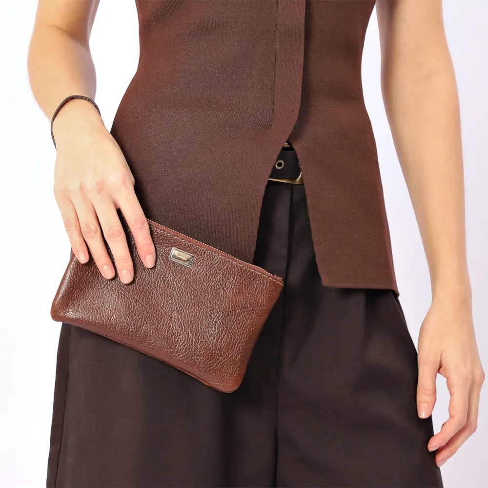 Bolsa Pequena Couro Antique Marrom - imagem 2