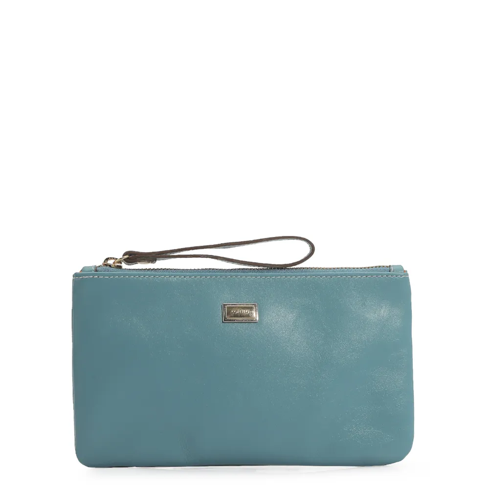 Bolsa Pequena Couro Azul
