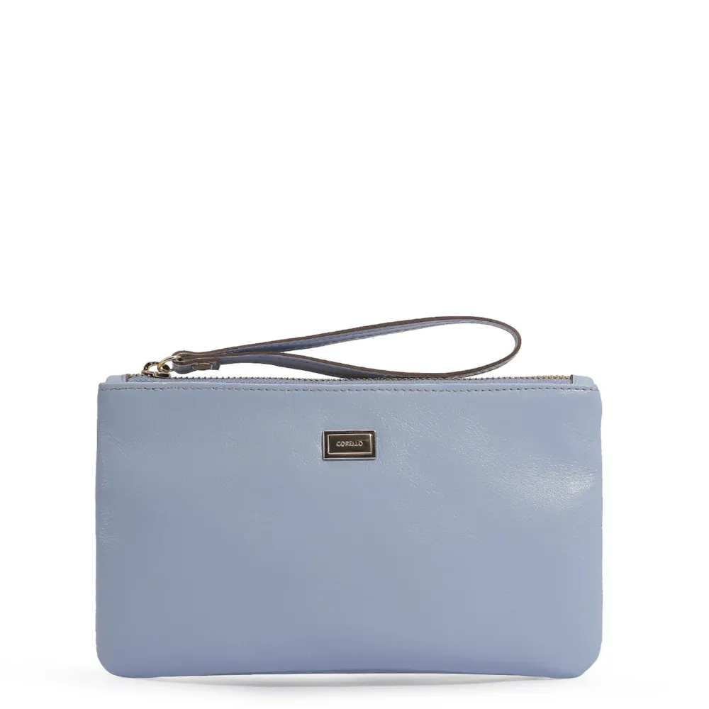 Bolsa Pequena Couro Azul