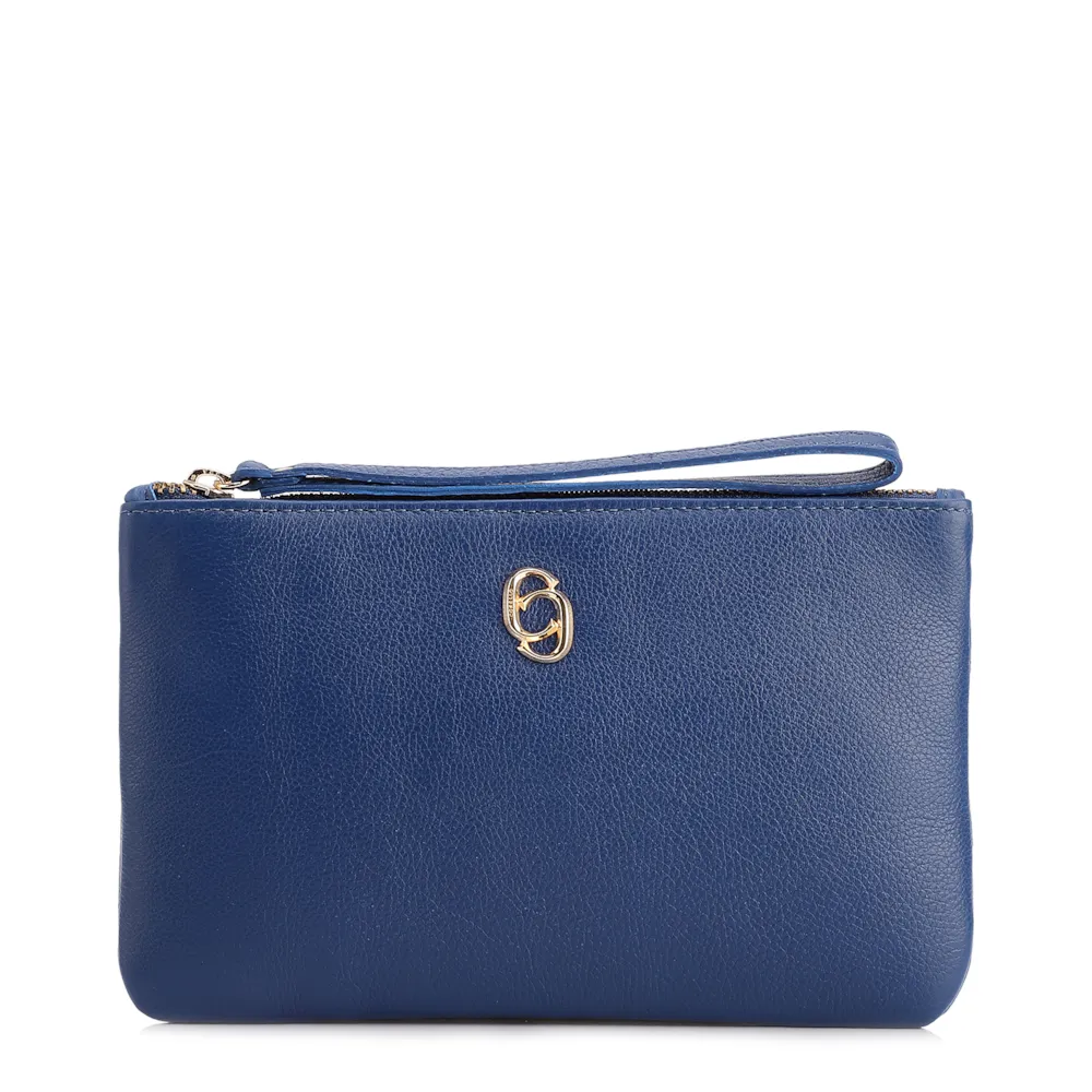 Bolsa Pequena Couro Azul