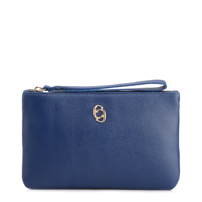 Bolsa Pequena Couro Azul