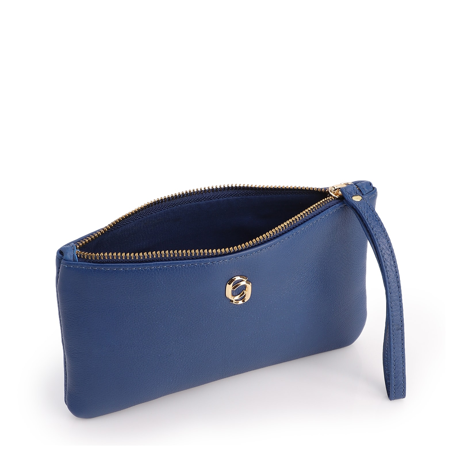 Bolsa Pequena Couro Azul