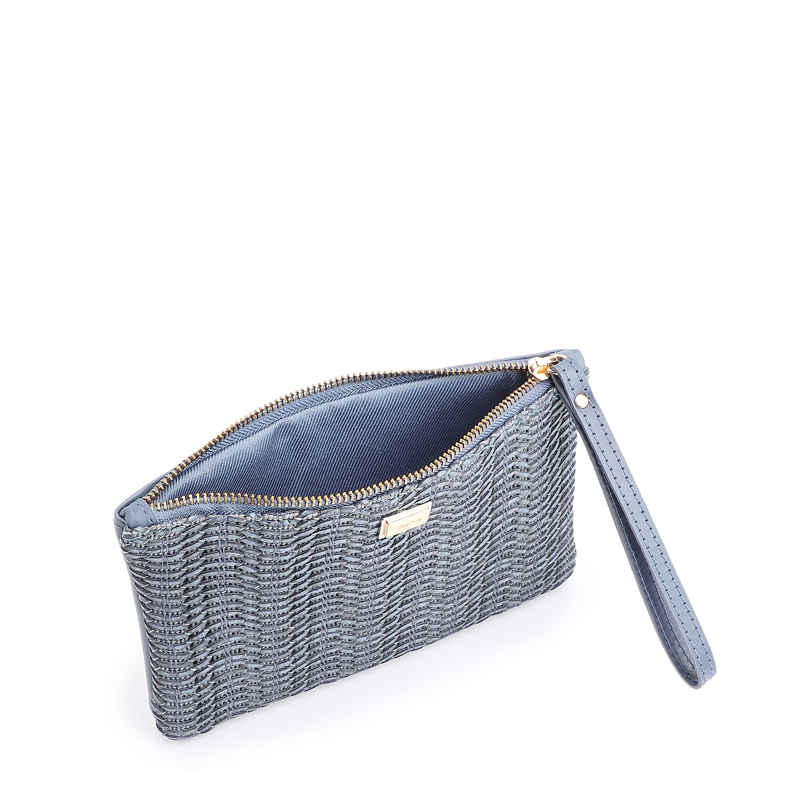 Bolsa Pequena Couro Azul