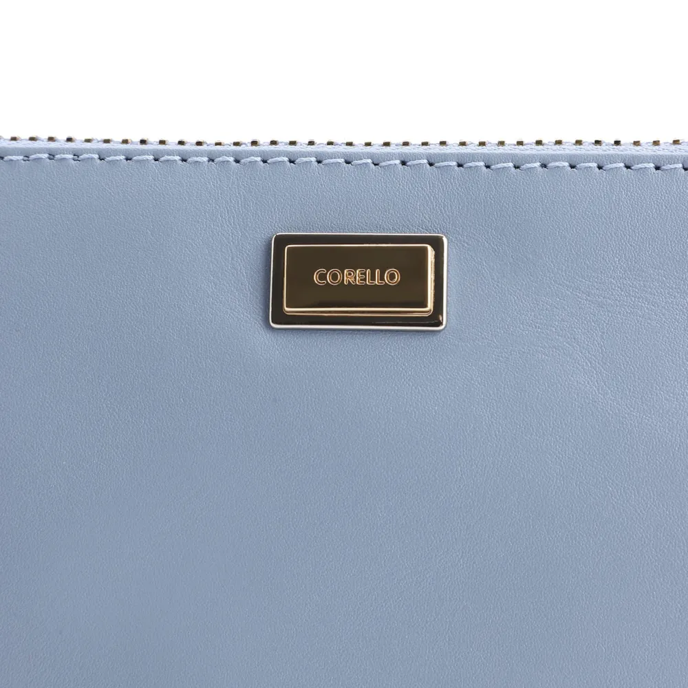 Bolsa Pequena Couro Azul Claro - imagem 5