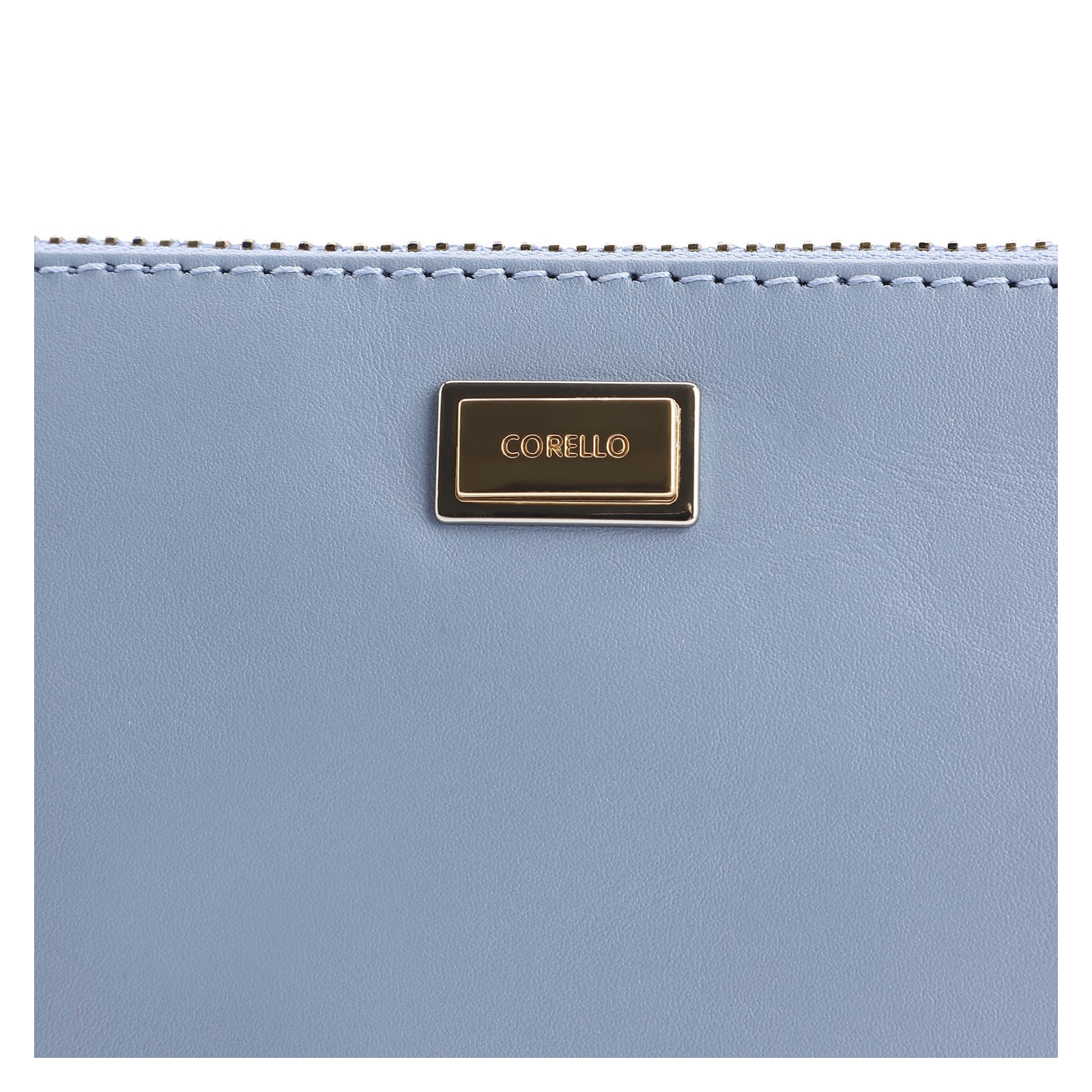 Bolsa Pequena Couro Azul Claro