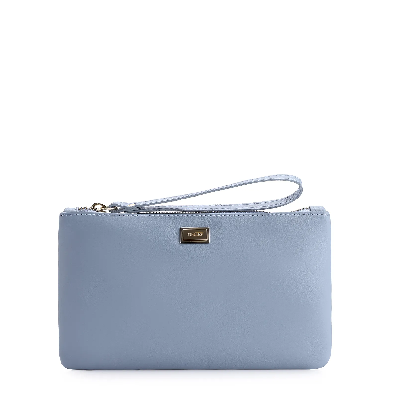 Bolsa Pequena Couro Azul Claro