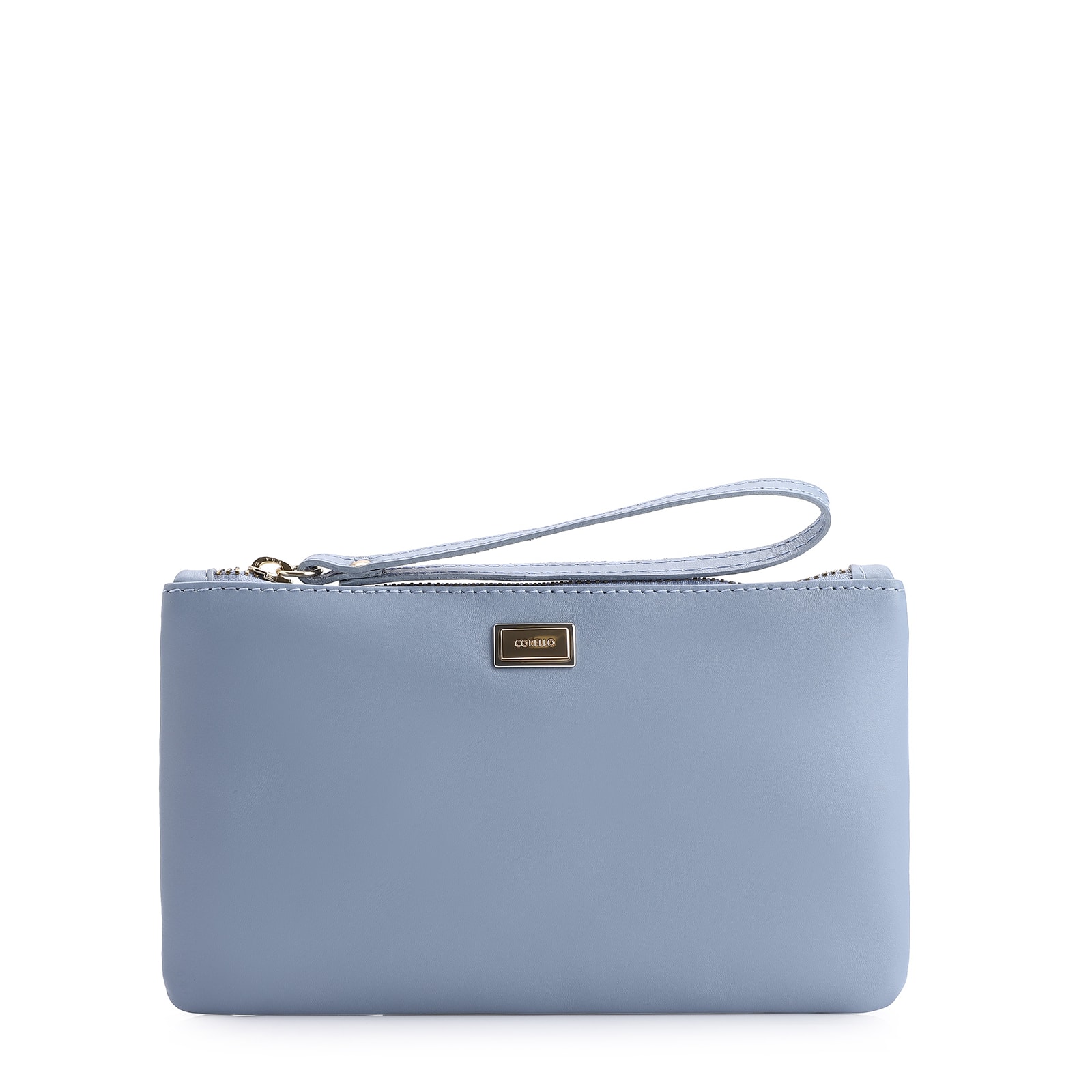 Bolsa Pequena Couro Azul Claro
