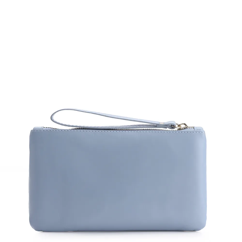 Bolsa Pequena Couro Azul Claro - imagem 3