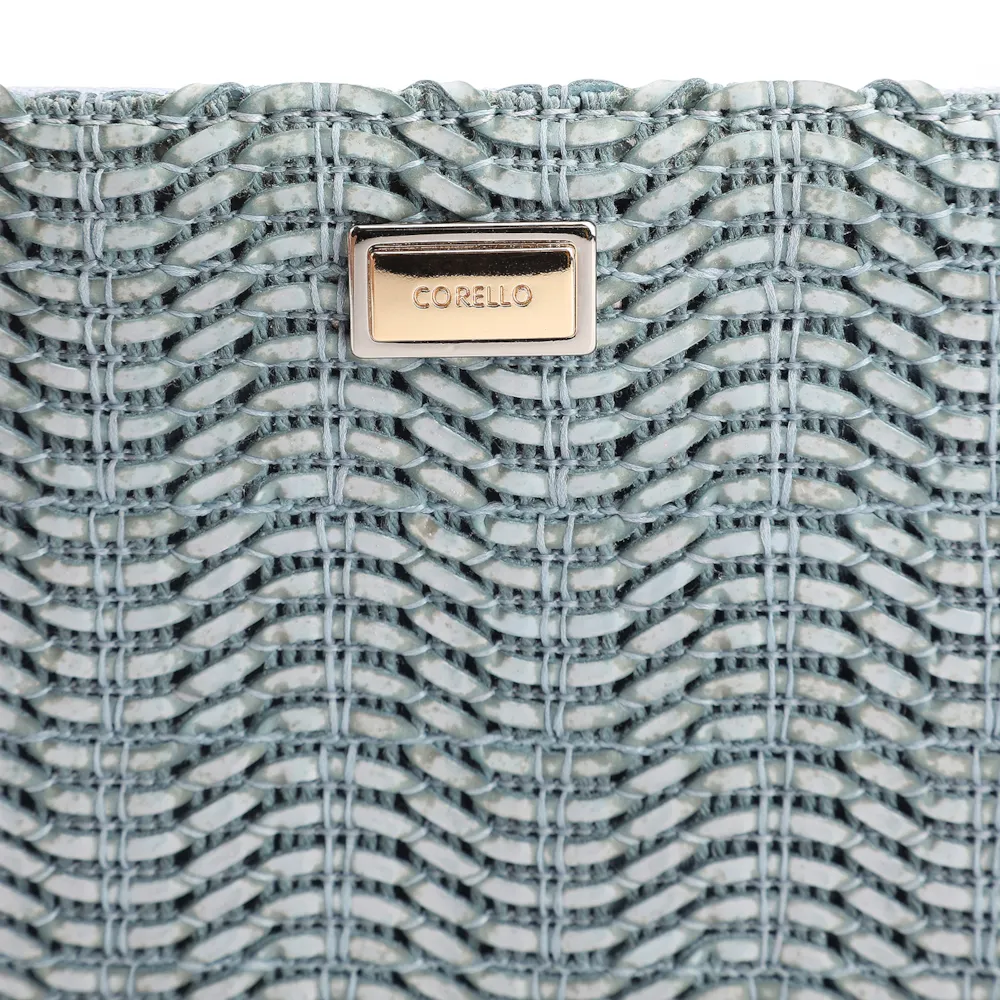 Bolsa Pequena Couro Azul Claro - imagem 5