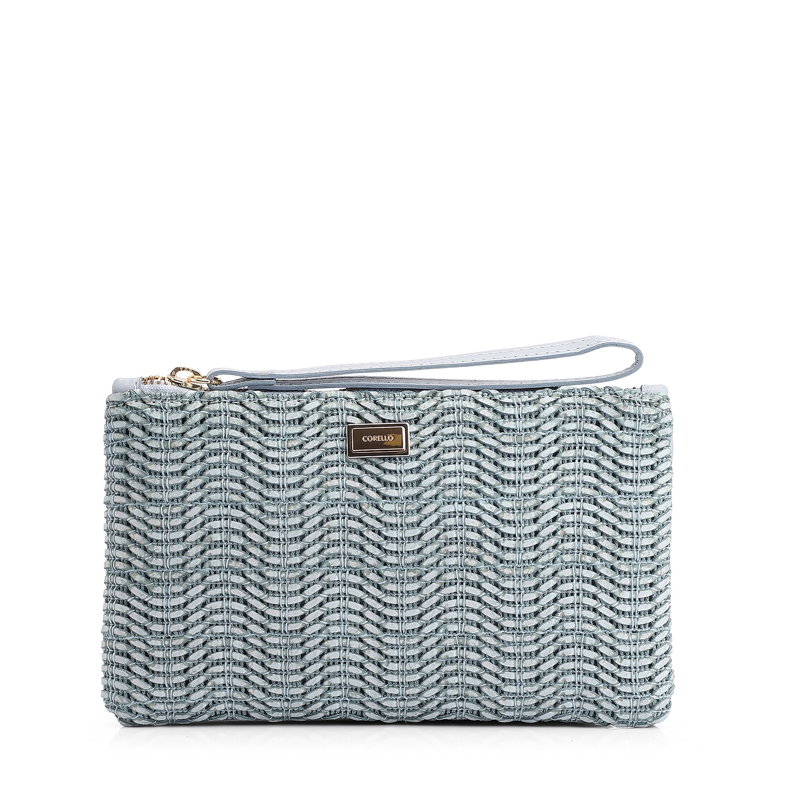 Bolsa Pequena Couro Azul Claro