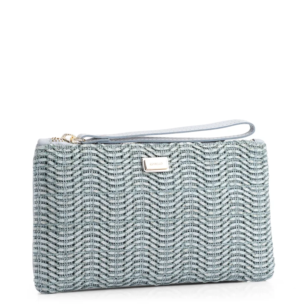Bolsa Pequena Couro Azul Claro - imagem 2