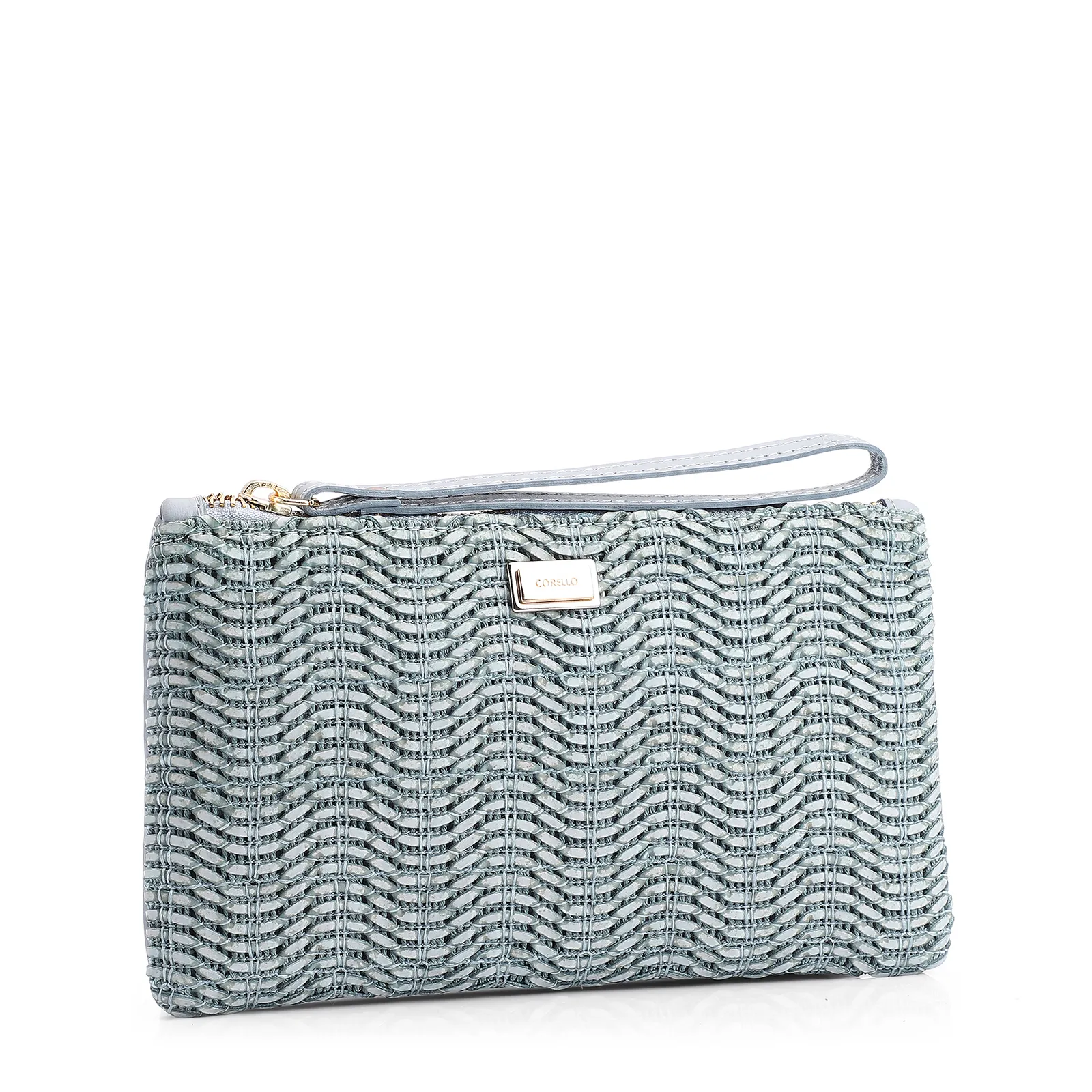 Bolsa Pequena Couro Azul Claro