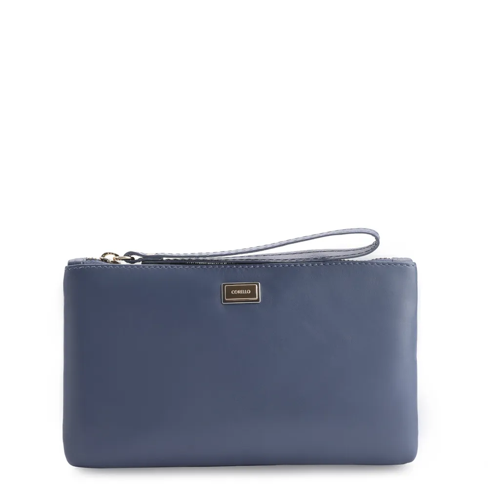 Bolsa Pequena Couro Azul Escuro