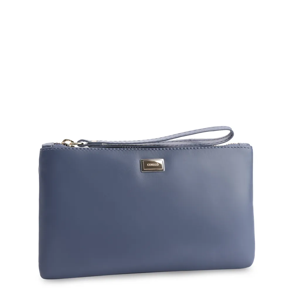 Bolsa Pequena Couro Azul Escuro - imagem 2