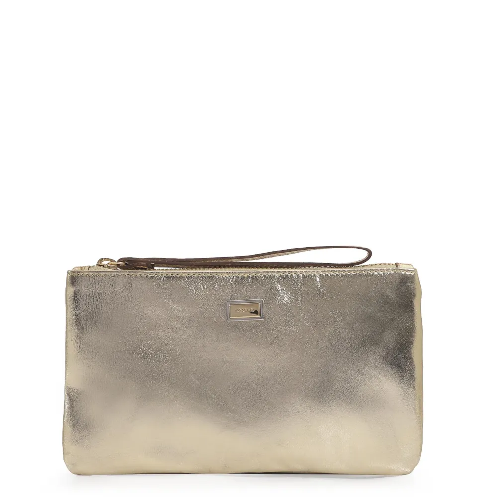 Bolsa Pequena Couro Champagne
