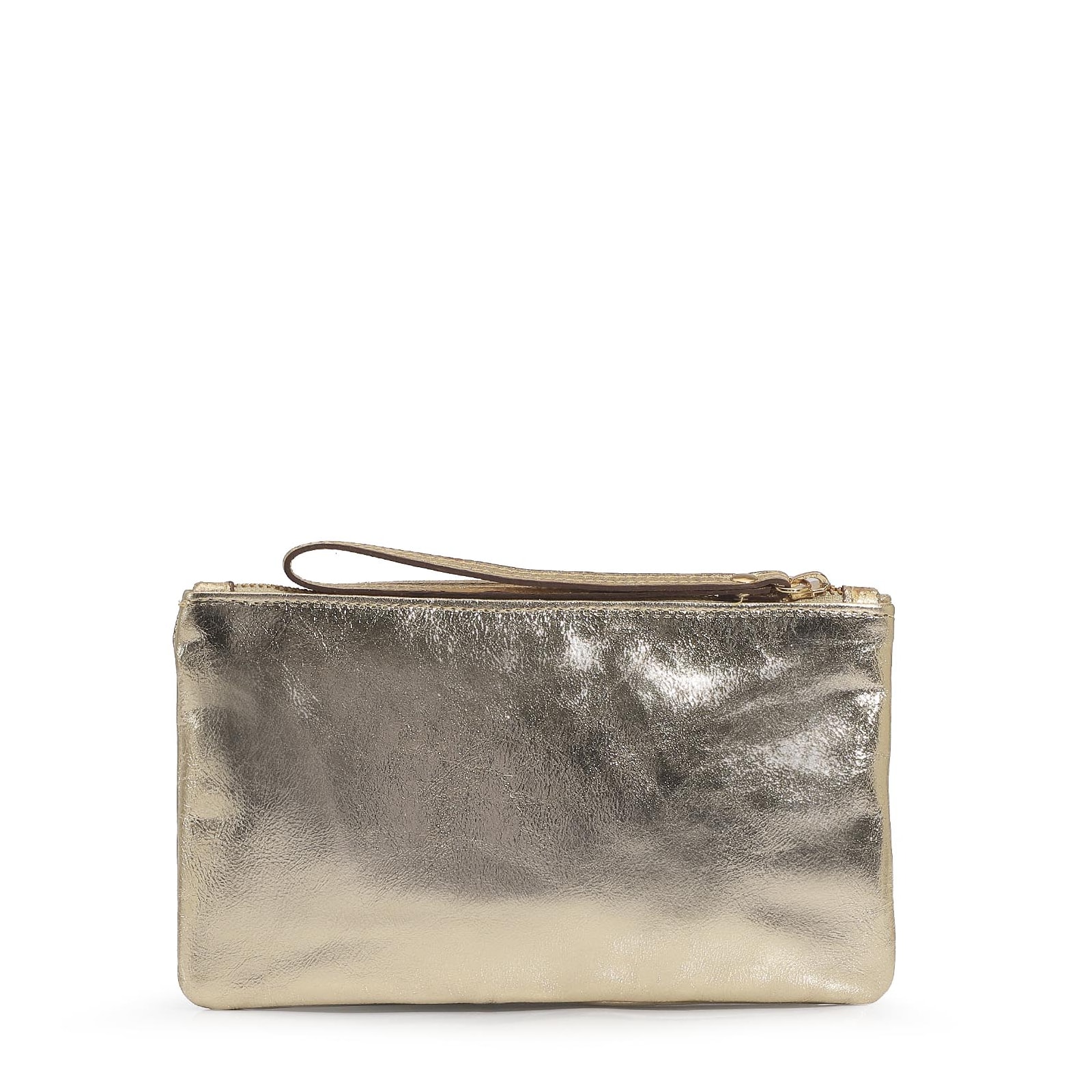 Bolsa Pequena Couro Champagne