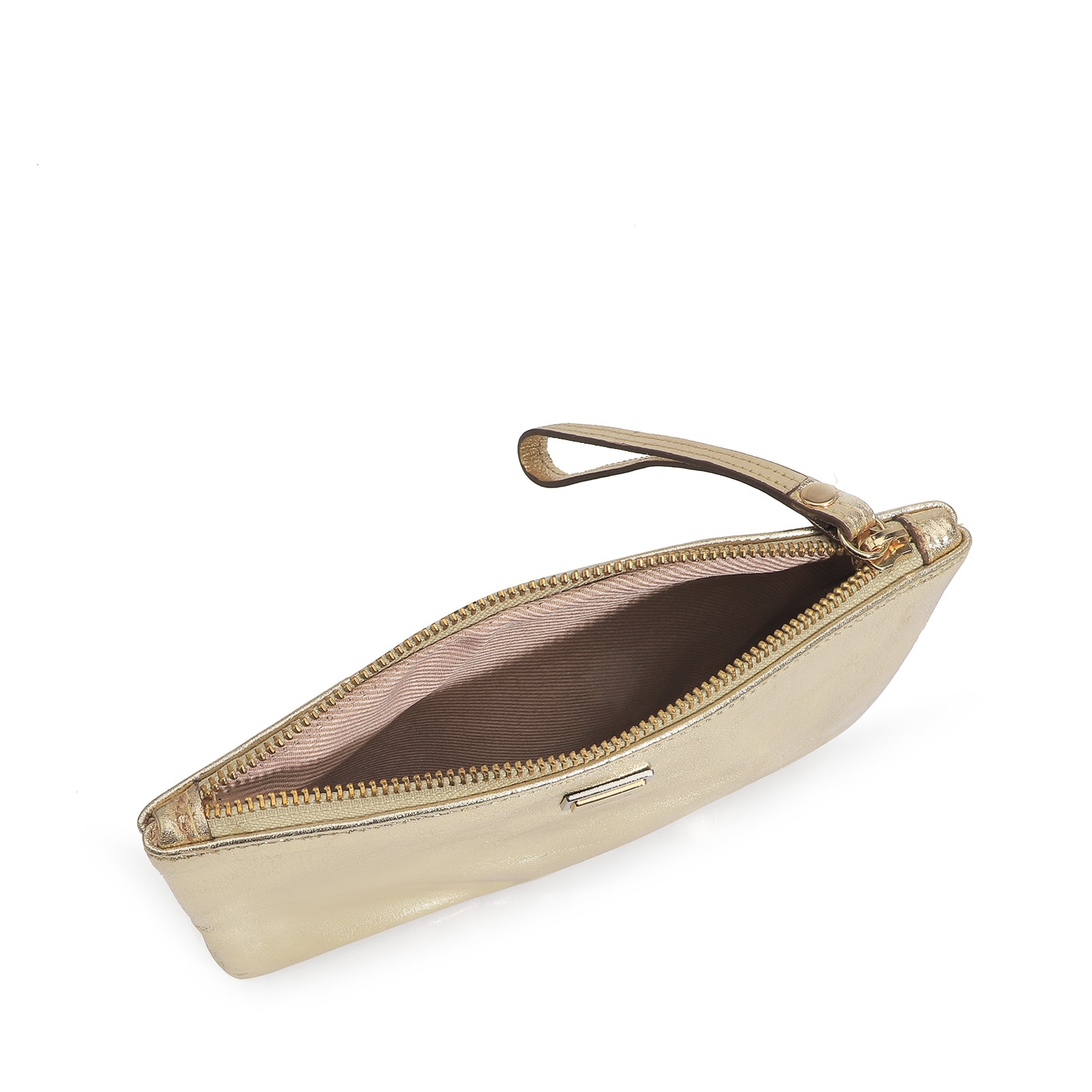 Bolsa Pequena Couro Champagne