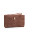 Bolsa Pequena Couro Crochet Marrom - imagem 2