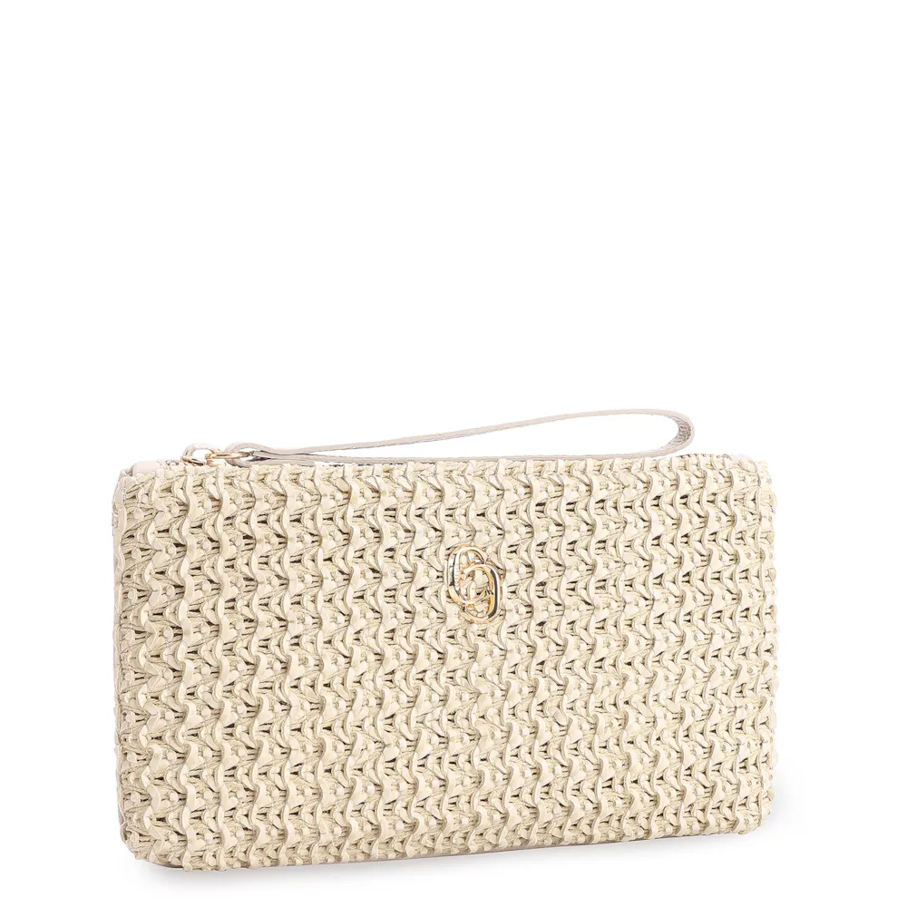 Bolsa Pequena Couro Crochet Off White - imagem 2