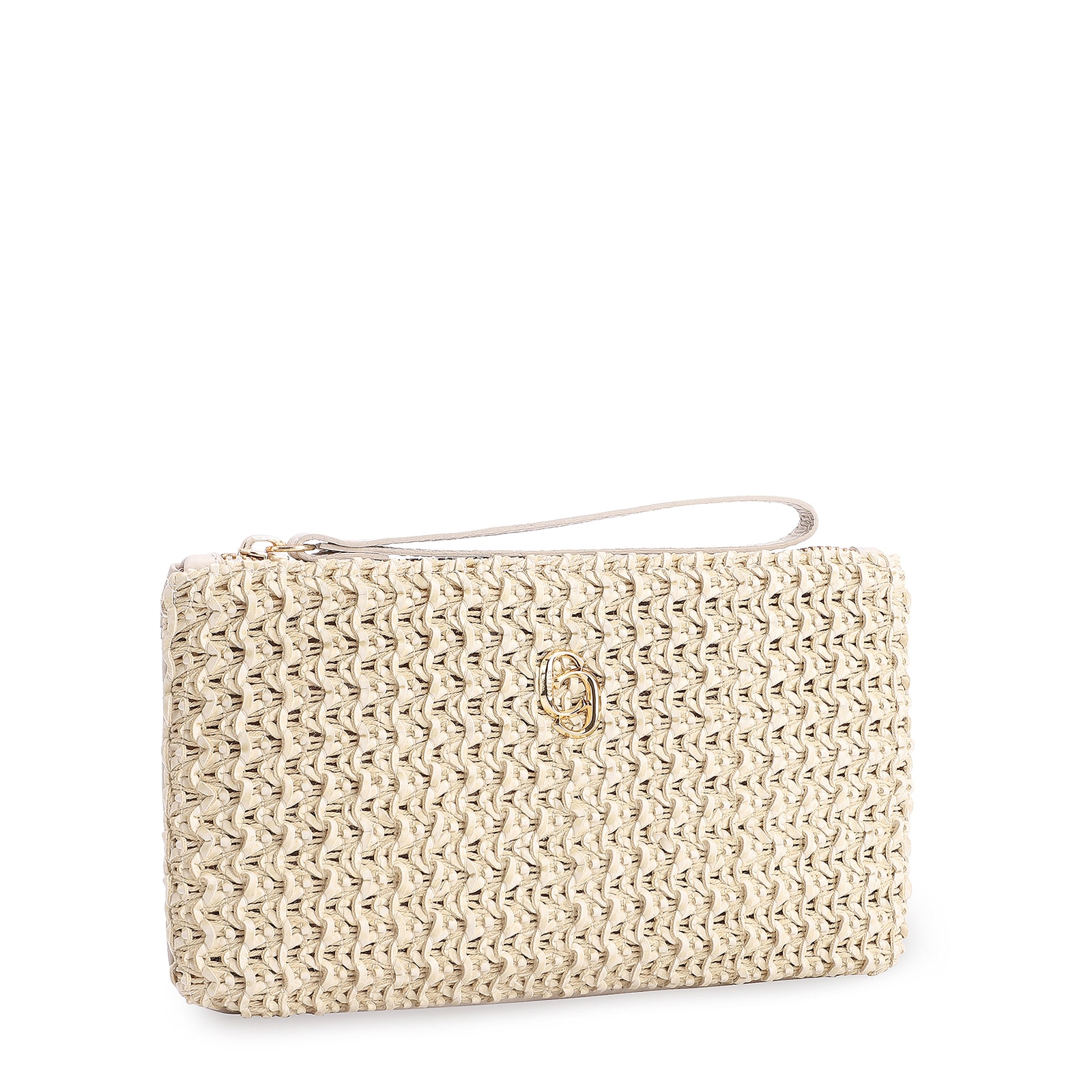 Bolsa Pequena Couro Crochet Off White