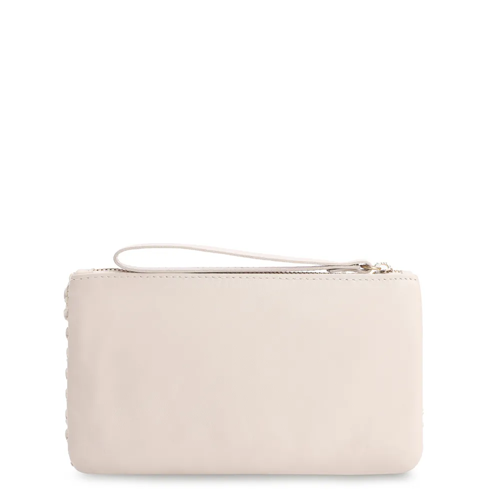 Bolsa Pequena Couro Crochet Off White - imagem 3