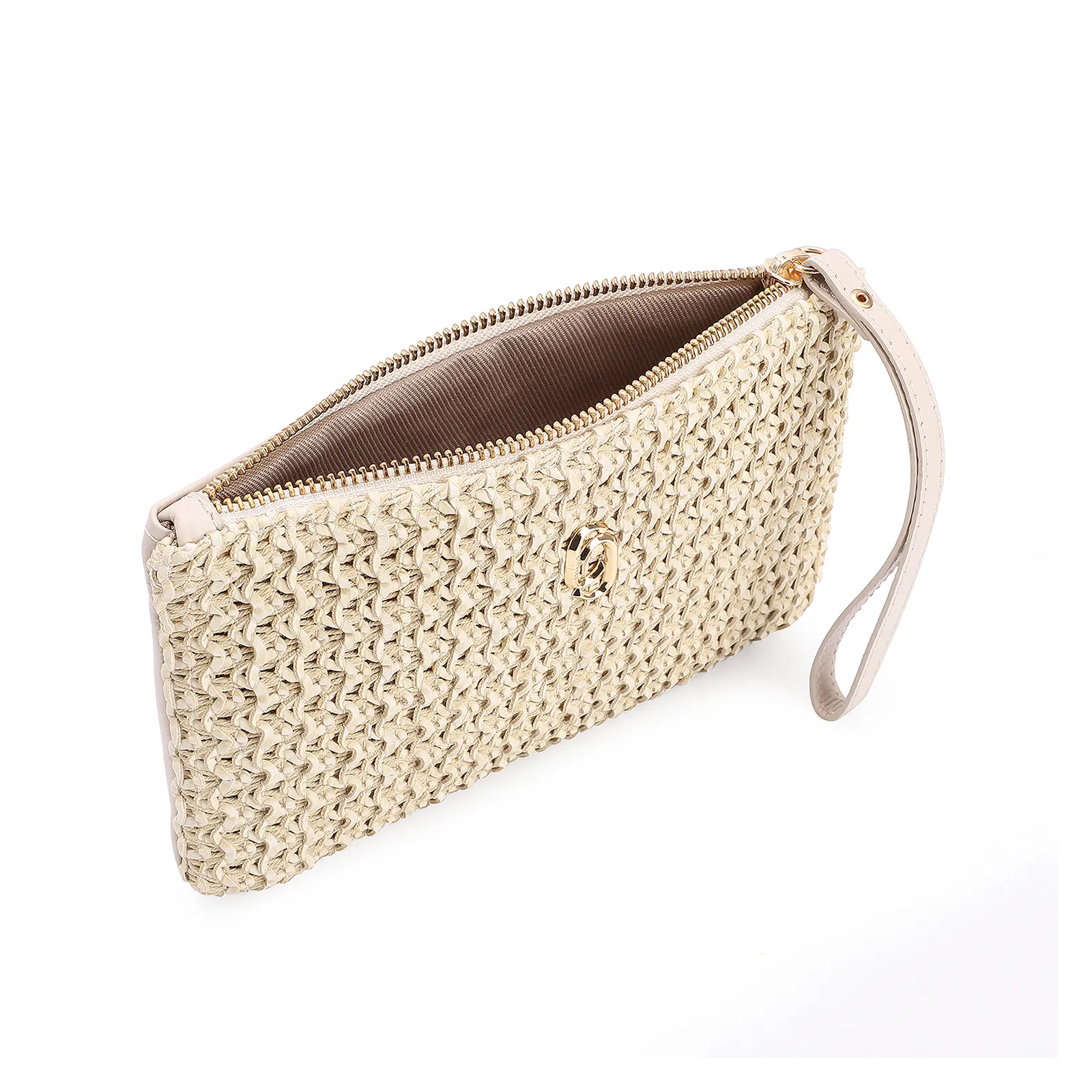 Bolsa Pequena Couro Crochet Off White