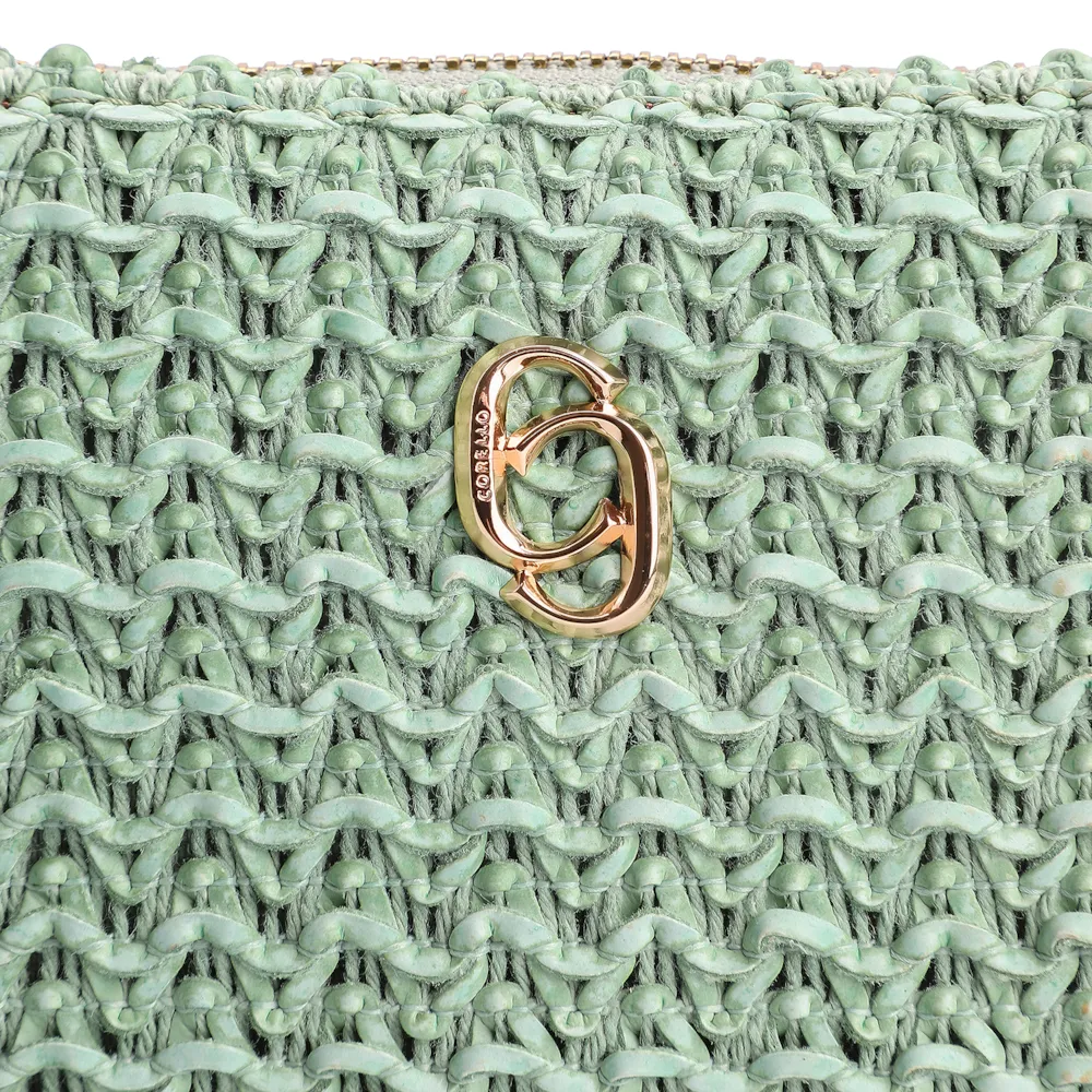 Bolsa Pequena Couro Crochet Verde - imagem 5