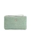 Bolsa Pequena Couro Crochet Verde - imagem 1