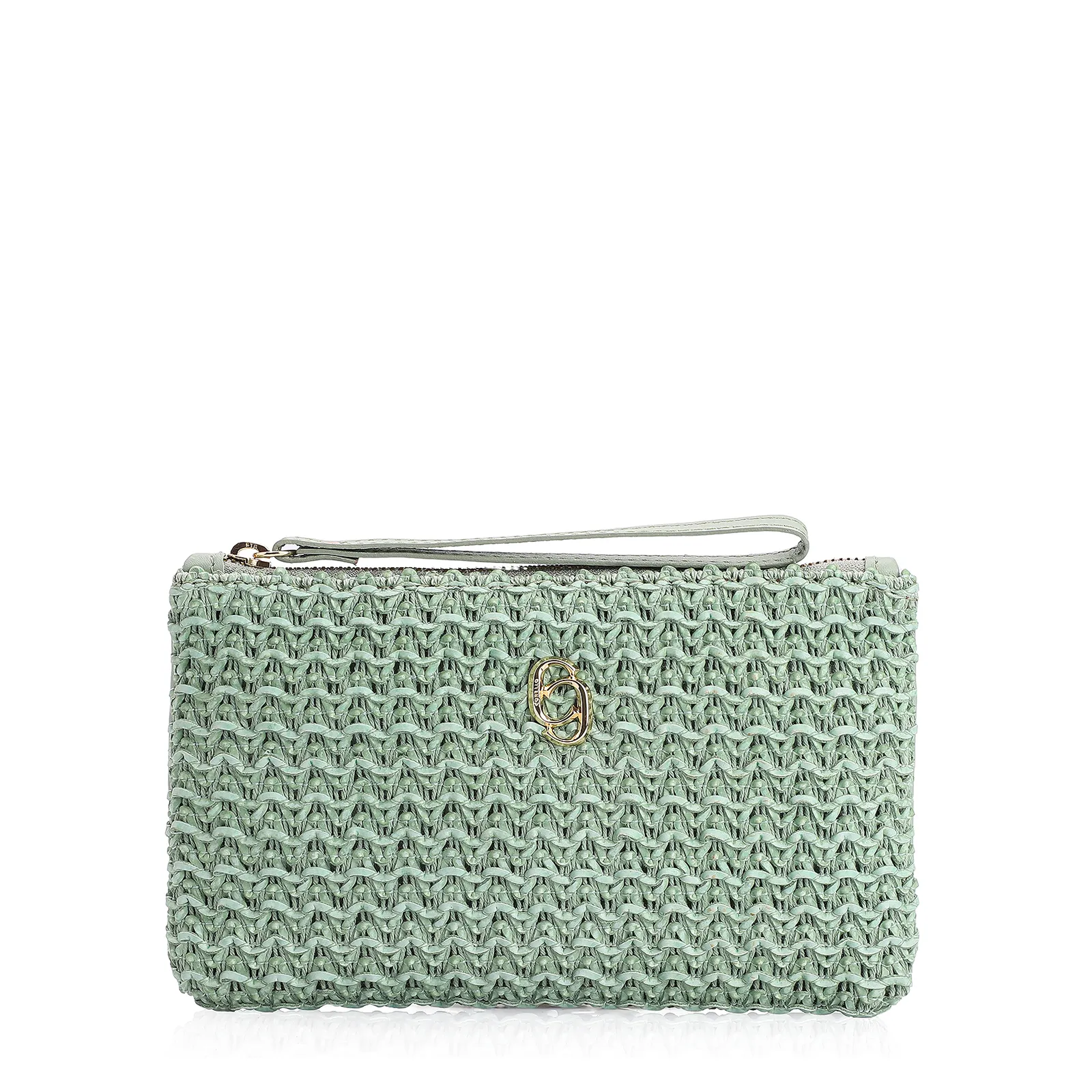 Bolsa Pequena Couro Crochet Verde