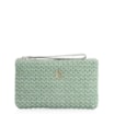 Bolsa Pequena Couro Crochet Verde - imagem 1