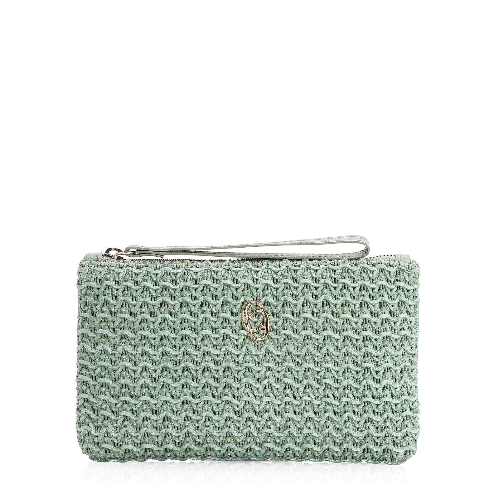 Bolsa Pequena Couro Crochet Verde