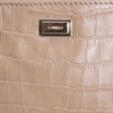 Bolsa Pequena Couro Croco Bege - imagem 5