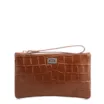 Bolsa Pequena Couro Croco Caramelo - imagem 1