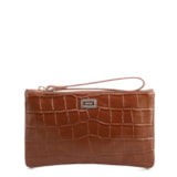 Bolsa Pequena Couro Croco Caramelo