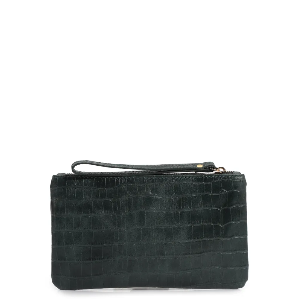 Bolsa Pequena Couro Croco Forest - imagem 3