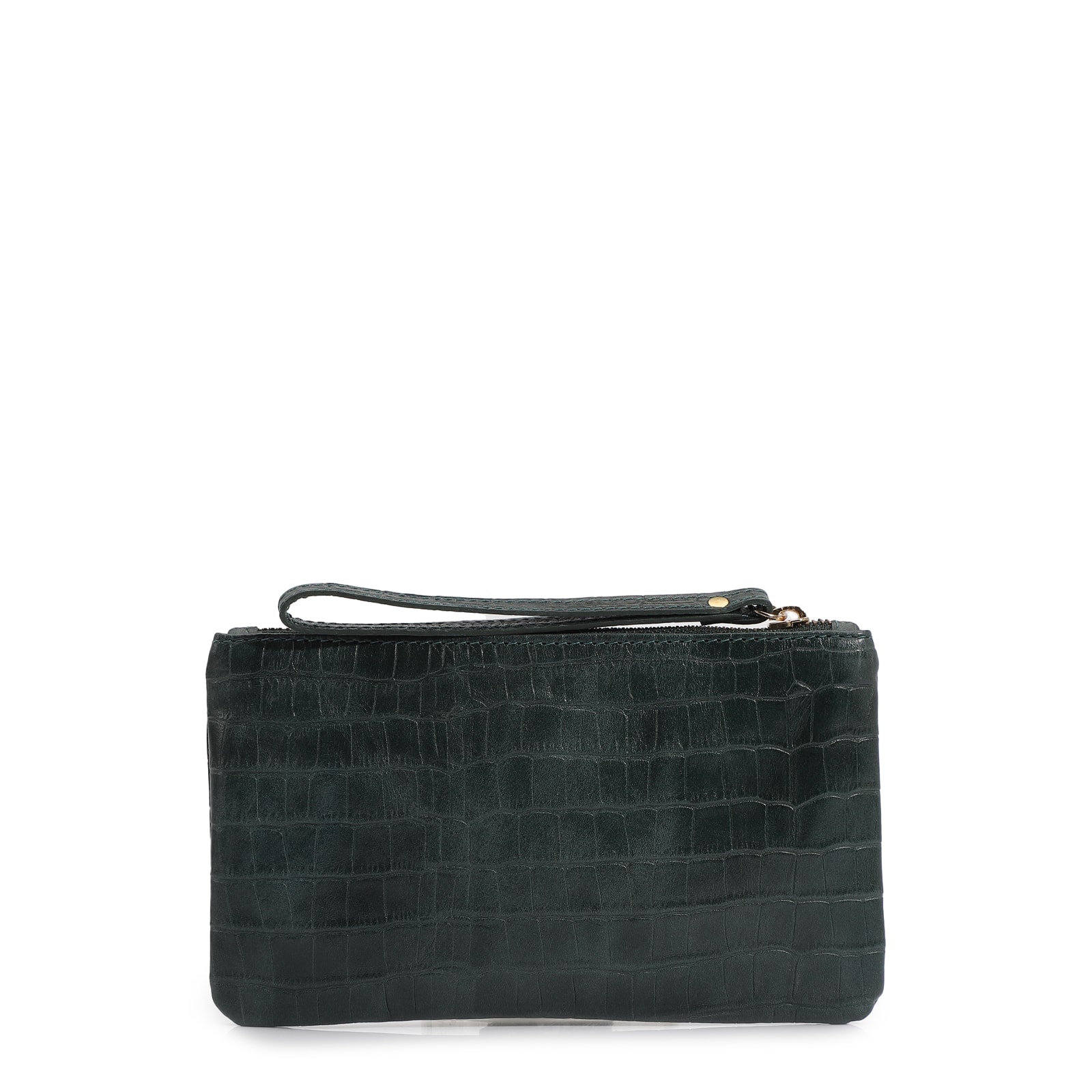 Bolsa Pequena Couro Croco Forest