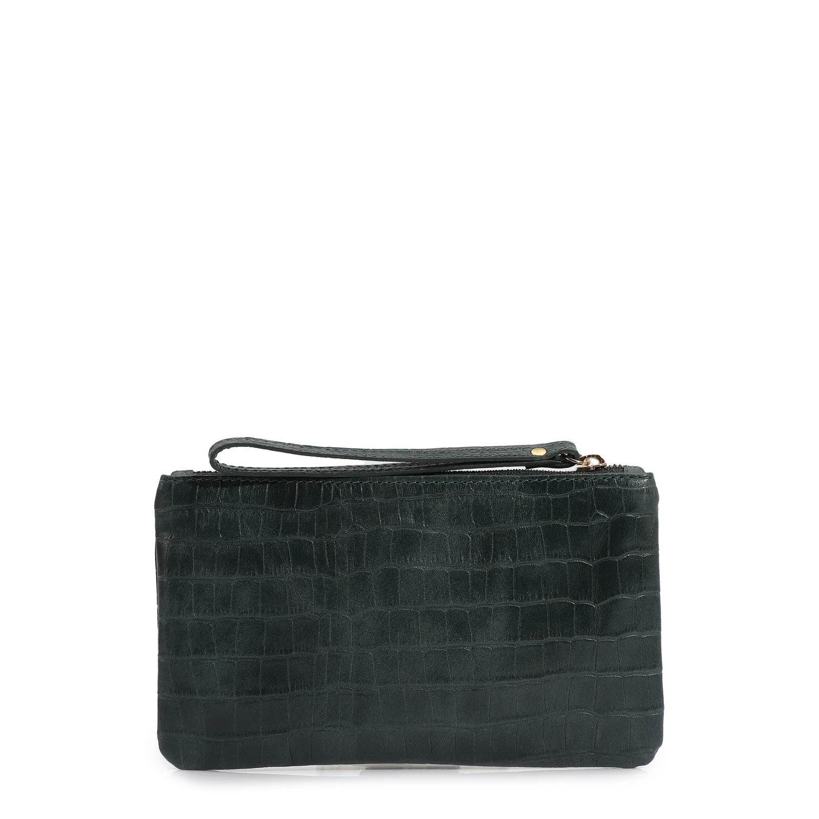 Bolsa Pequena Couro Croco Forest