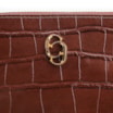 Bolsa Pequena Couro Croco Marrom - imagem 5
